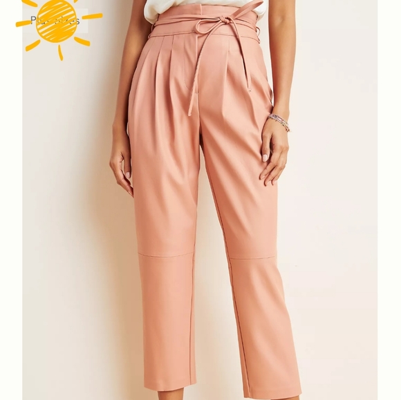 Anthropologie Pants - Chelsea Tapered Faux Leather Pants